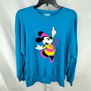 Vintage 80's Comic Relief Minnie Mouse Crewneck Sweatshirt Size Large